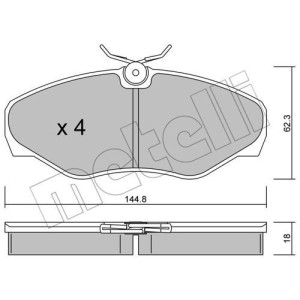 METELLI 22-0338-2 Pastiglie freno