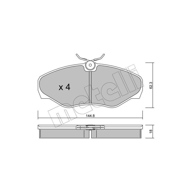 METELLI 22-0338-2 Plaquettes de frein