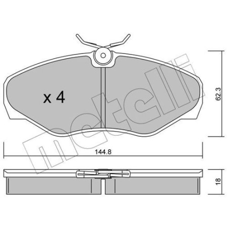 METELLI 22-0338-2 Plaquettes de frein