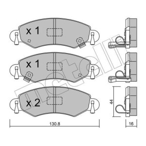 METELLI 22-0339-0 Brake Pads Set Front for