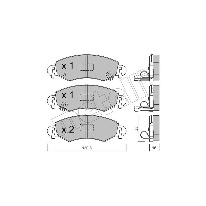 METELLI 22-0339-0 Klocki hamulcowe Przód dla