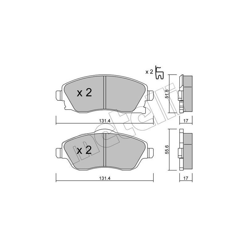 METELLI 22-0340-0 Plaquettes de frein