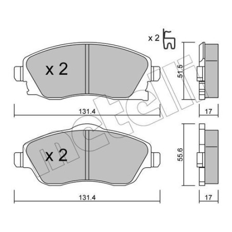 METELLI 22-0340-0 Pastillas de freno