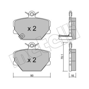 METELLI 22-0341-0 Pastillas de freno