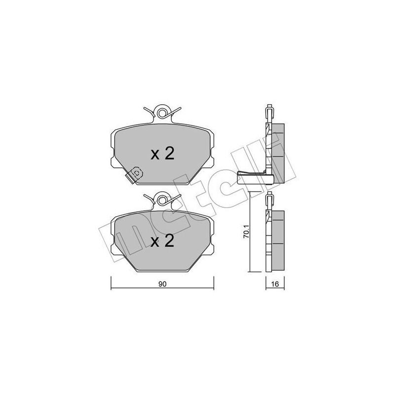 METELLI 22-0341-0 Klocki hamulcowe