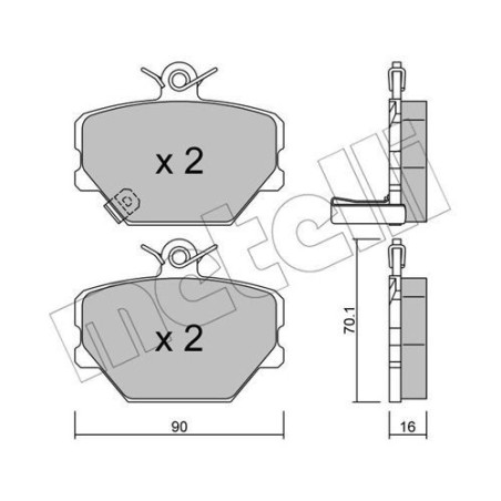METELLI 22-0341-0 Brzdové platničky