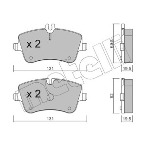 METELLI 22-0342-0 Brzdové platničky Predné pre