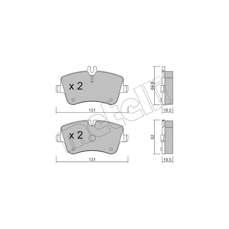 METELLI 22-0342-0 Plaquettes de frein Avant pour