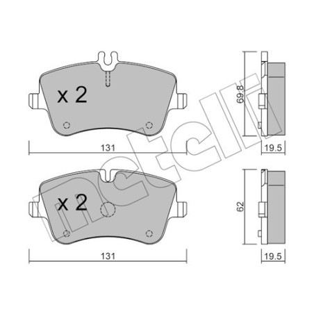METELLI 22-0342-0 Brzdové platničky Predné pre