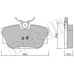 METELLI 22-0346-0 Brzdové platničky