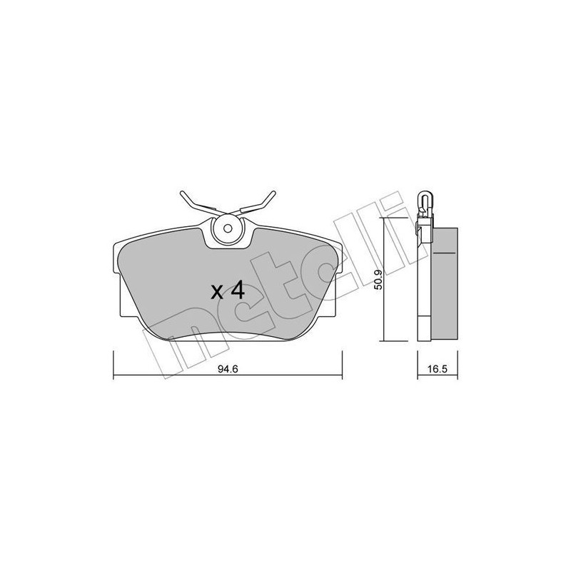 METELLI 22-0346-0 Brzdové platničky