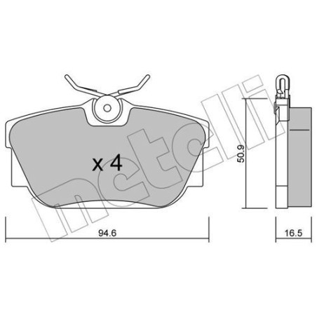 METELLI 22-0346-0 Klocki hamulcowe