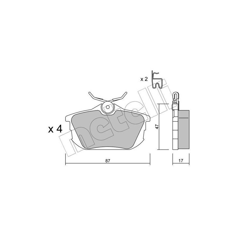 METELLI 22-0347-0 Plaquettes de frein Arrière pour