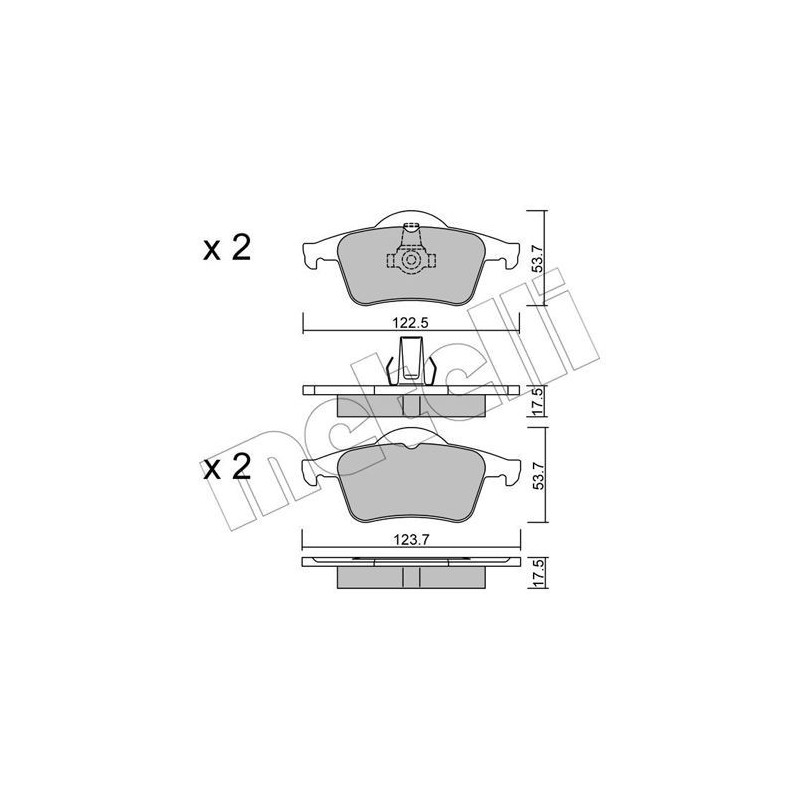 METELLI 22-0348-0 Plaquettes de frein