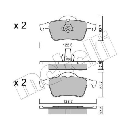 METELLI 22-0348-0 Klocki hamulcowe
