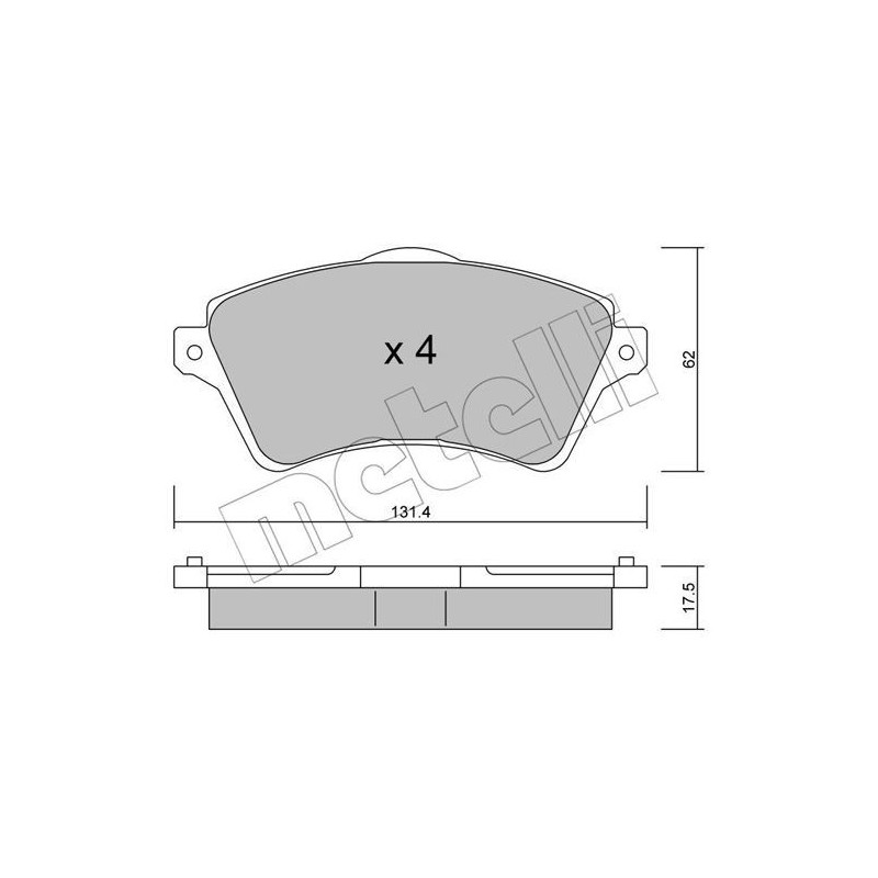 METELLI 22-0349-0 Brake Pads Set Front for