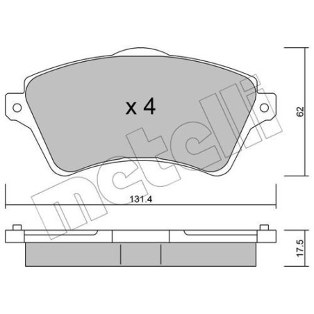 METELLI 22-0349-0 Bremsbeläge Vorne für
