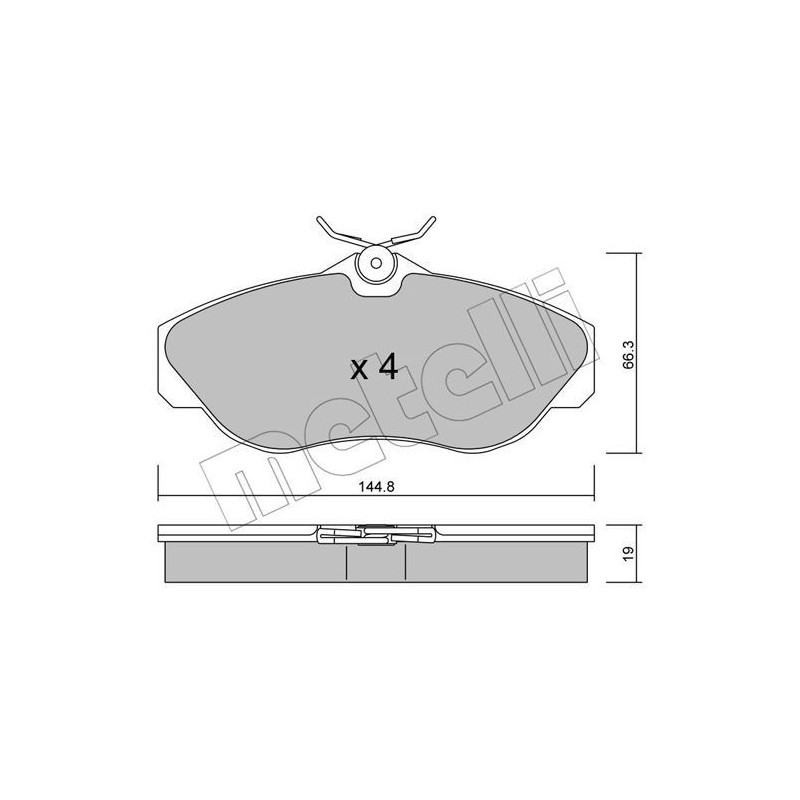 METELLI 22-0350-0 Pastillas de freno Delantero para
