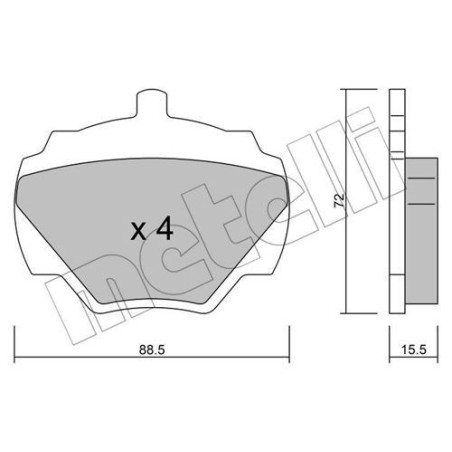 METELLI 22-0353-0 Klocki hamulcowe