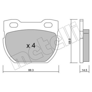 METELLI 22-0354-0 Pastiglie freno