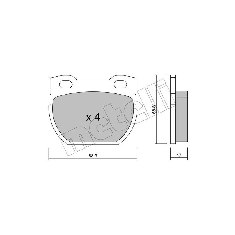 METELLI 22-0354-1 Brzdové platničky