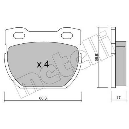 METELLI 22-0354-1 Plaquettes de frein