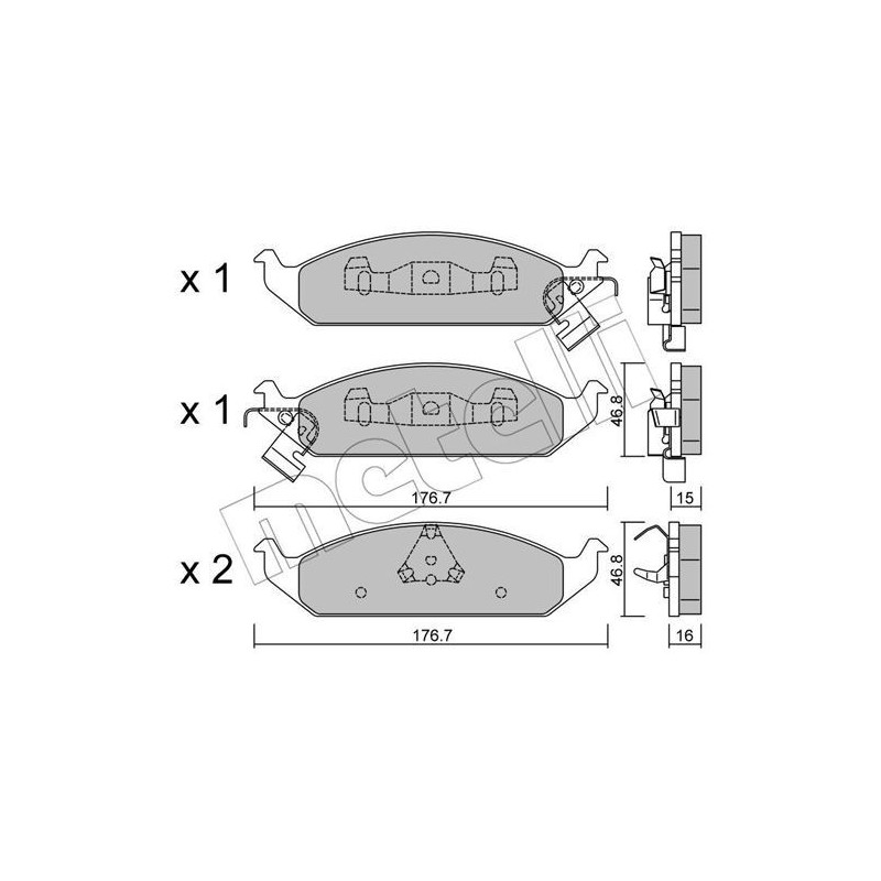 METELLI 22-0355-0 Brake Pads Set