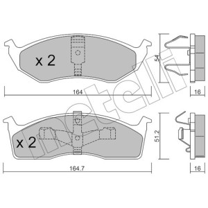 METELLI 22-0356-1 Brzdové platničky Predné pre
