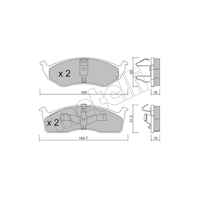 METELLI 22-0356-1 Brzdové platničky Predné pre