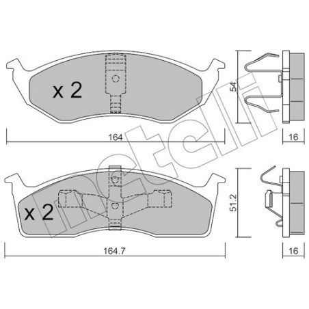 METELLI 22-0356-1 Brzdové destičky Přední pro