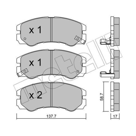 METELLI 22-0357-0 Pastillas de freno