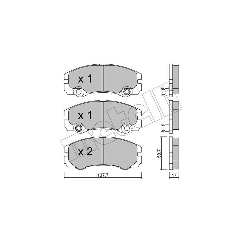 METELLI 22-0357-1 Klocki hamulcowe Przód dla