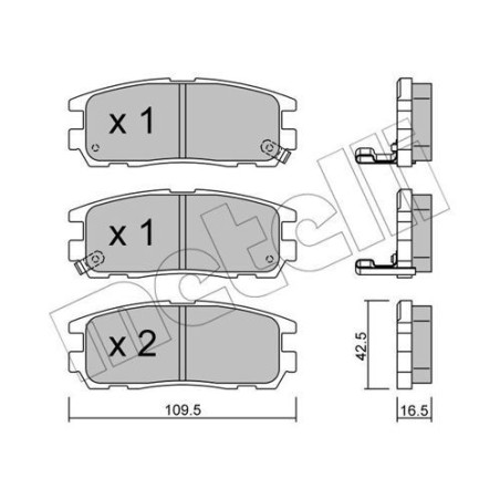 METELLI 22-0358-0 Brake Pads Set