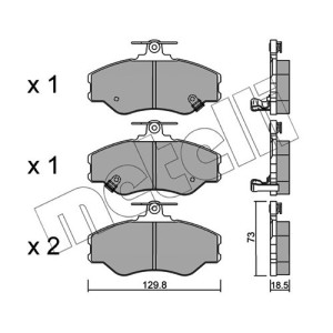 METELLI 22-0366-0 Bremsbeläge Vorne für