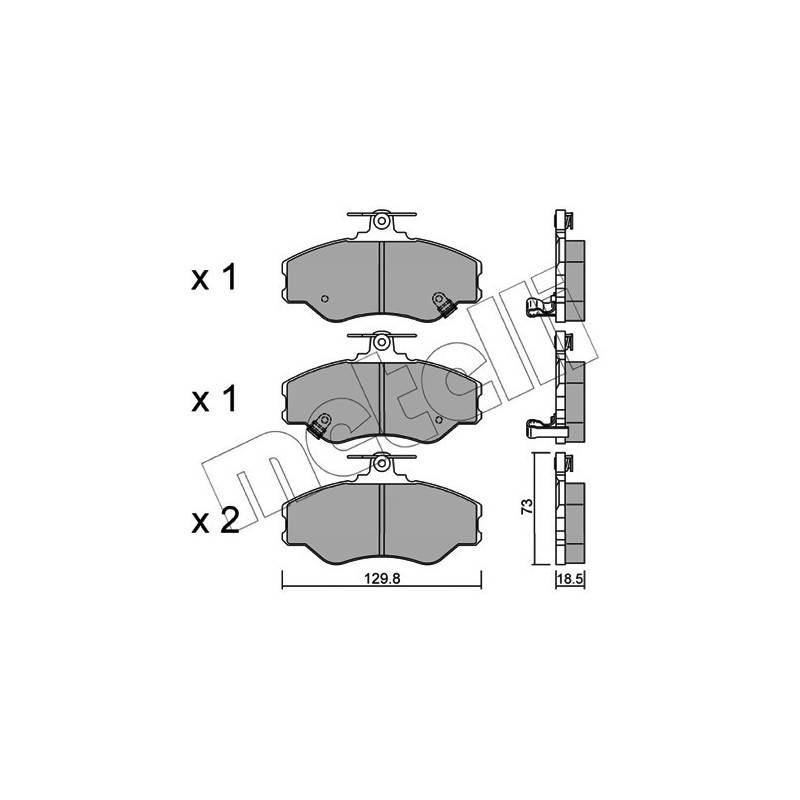 METELLI 22-0366-0 Brzdové destičky Přední pro