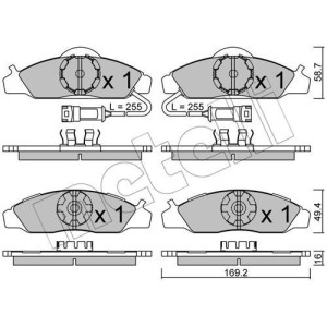 METELLI 22-0368-0 Brzdové platničky Predné pre