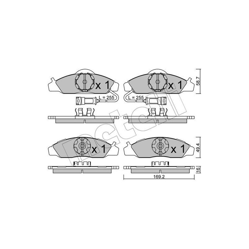 METELLI 22-0368-0 Brake Pads Set Front for