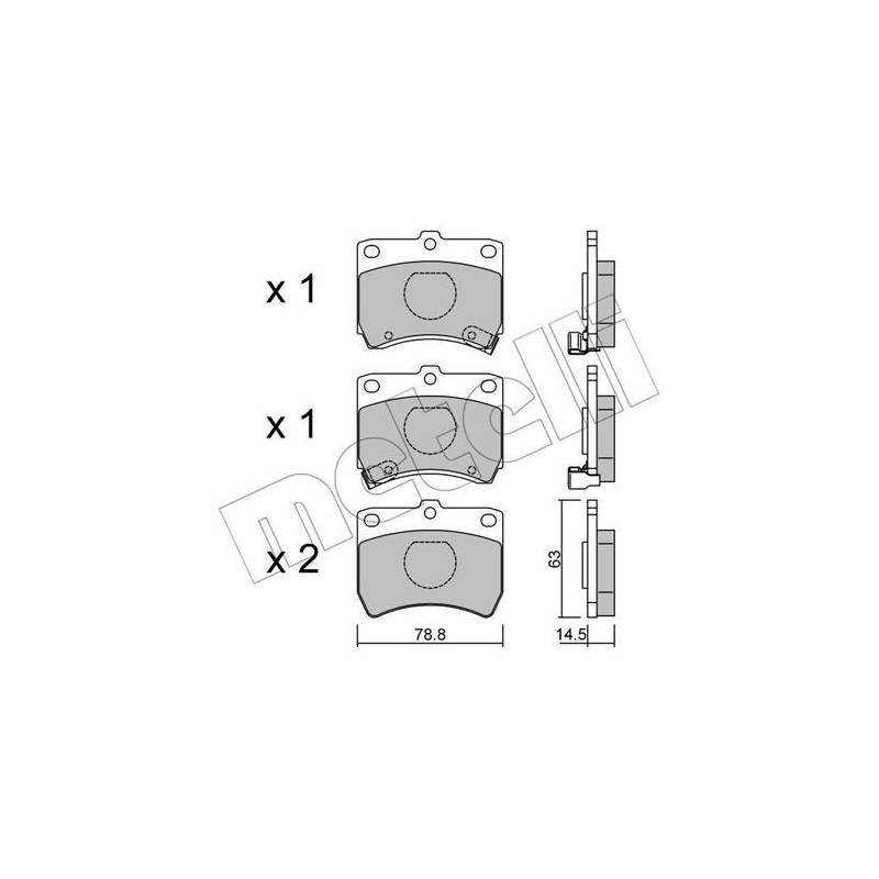 METELLI 22-0370-0 Klocki hamulcowe