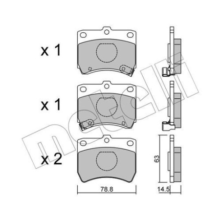 METELLI 22-0370-0 Brake Pads Set