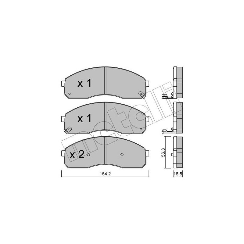 METELLI 22-0374-0 Bremsbeläge Vorne für