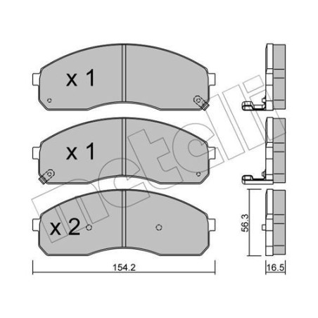 METELLI 22-0374-0 Brzdové platničky Predné pre
