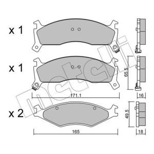 METELLI 22-0375-0 Bremsbeläge Vorne für