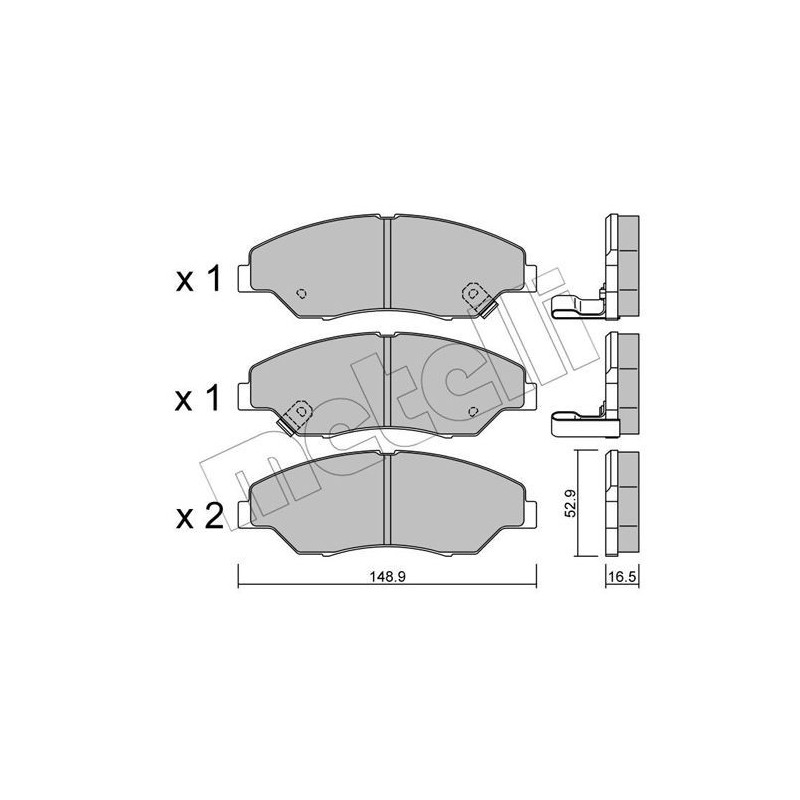 METELLI 22-0376-0 Bremsbeläge Vorne für