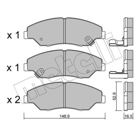 METELLI 22-0376-0 Brake Pads Set Front for
