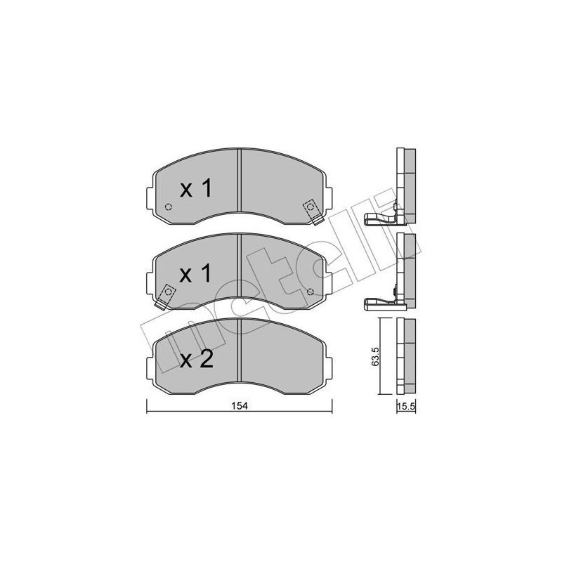 METELLI 22-0377-0 Bremsbeläge Vorne für
