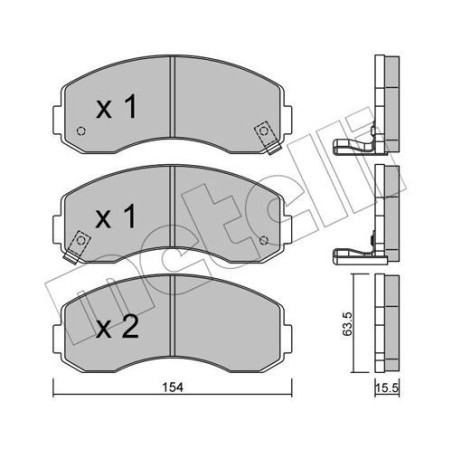 METELLI 22-0377-0 Klocki hamulcowe Przód dla