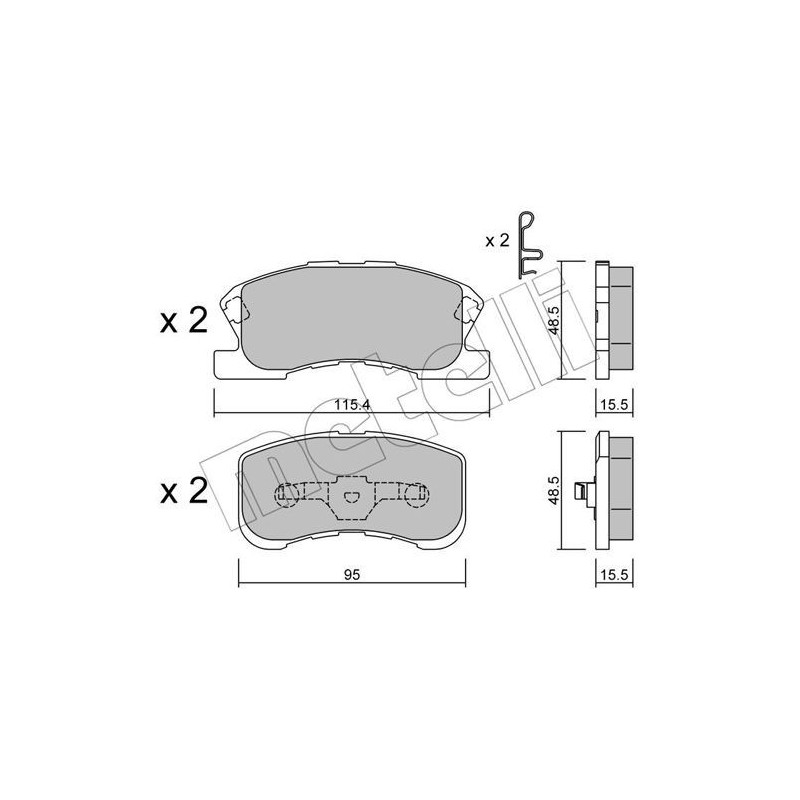 METELLI 22-0381-0 Klocki hamulcowe