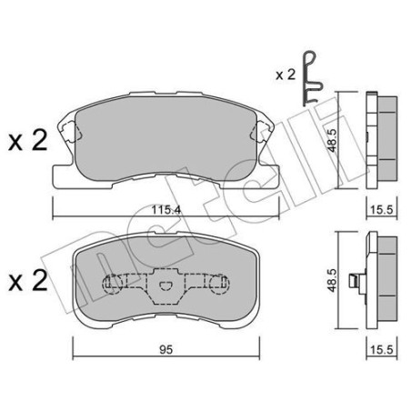 METELLI 22-0381-0 Brake Pads Set