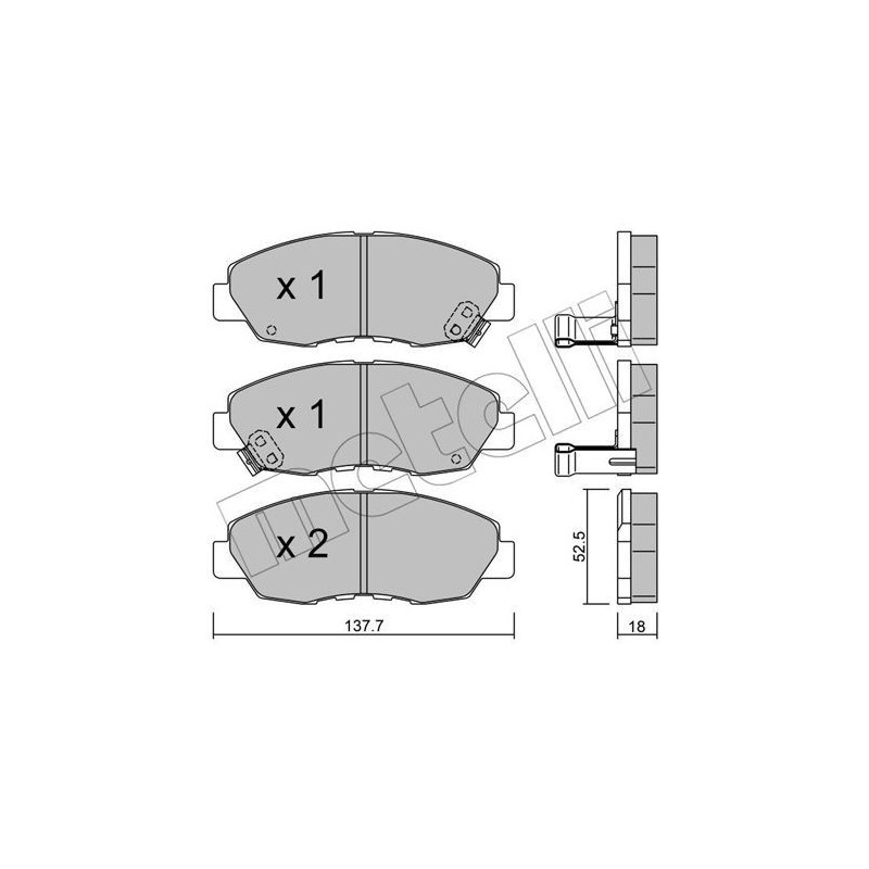 METELLI 22-0384-0 Brake Pads Set Front for