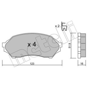 METELLI 22-0387-0 Brake Pads Set Front for